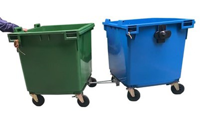 Biniau Sbwriel Awyr Agored 660L & 1100L Gyda Bachyn Tynnu